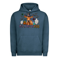 Pigment Midnight Navy Moo I Mean Boo Urban Hoodie - CowhideDigitalArt
