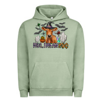 Pigment Oil Green Moo I Mean Boo Urban Hoodie - CowhideDigitalArt