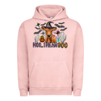 Pigment Salmon Moo I Mean Boo Urban Hoodie - CowhideDigitalArt
