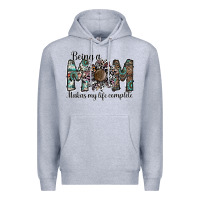 Heather Grey being a mom makas my life complete Premium Hoodie - SublimationCraftShop
