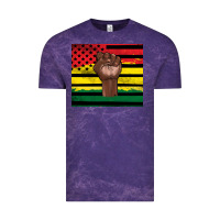 Cloud Purple Juneteenth American flag Vintage Tee - Artiststas