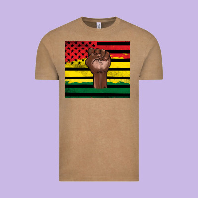 Juneteenth American Flag Vintage Tee Designed By Artiststas