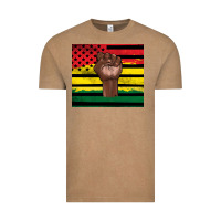 Vintage Coffee Juneteenth American flag Vintage Tee - Artiststas