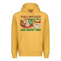 Mustard torn between lookin like a snack and eatin one Premium Hoodie - FaDigitalArtStudio