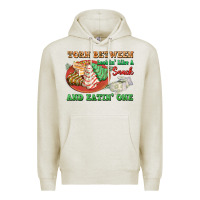 Oatmeal Heather torn between lookin like a snack and eatin one Premium Hoodie - FaDigitalArtStudio