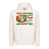 Torn Between Lookin Like A Snack And Eatin One Premium Hoodie | Teevron