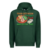 Sports Green torn between lookin like a snack and eatin one Premium Hoodie - FaDigitalArtStudio