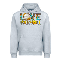 Heather Grey love volleyball Urban Hoodie - HRA Design Shop