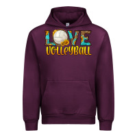 Mauve Wine love volleyball Urban Hoodie - HRA Design Shop