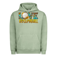 Pigment Oil Green love volleyball Urban Hoodie - HRA Design Shop