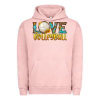 Pigment Salmon love volleyball Urban Hoodie - HRA Design Shop