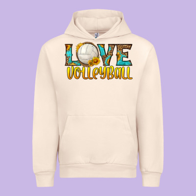 Love Volleyball Urban Hoodie Designed By Hra Design Shop