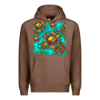 Chestnut western sunset sunflowers seamless pattern Premium Hoodie - HRA Design Shop