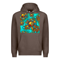 Coffee western sunset sunflowers seamless pattern Premium Hoodie - HRA Design Shop