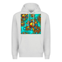 Dove Grey western sunset sunflowers seamless pattern Premium Hoodie - HRA Design Shop