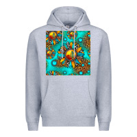 Heather Grey western sunset sunflowers seamless pattern Premium Hoodie - HRA Design Shop