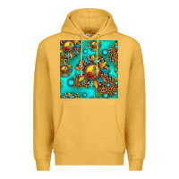 Mustard western sunset sunflowers seamless pattern Premium Hoodie - HRA Design Shop
