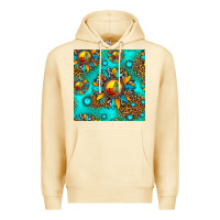 Pina Colada western sunset sunflowers seamless pattern Premium Hoodie - HRA Design Shop