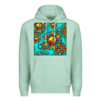 Seafoam western sunset sunflowers seamless pattern Premium Hoodie - HRA Design Shop