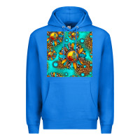 True Royal western sunset sunflowers seamless pattern Premium Hoodie - HRA Design Shop