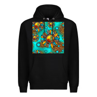 Black western sunset sunflowers seamless pattern Premium Hoodie - HRA Design Shop