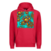 Cardinal western sunset sunflowers seamless pattern Premium Hoodie - HRA Design Shop