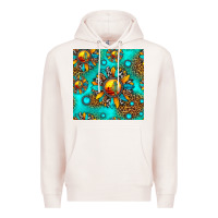 Pale Pink western sunset sunflowers seamless pattern Premium Hoodie - HRA Design Shop