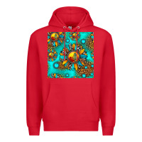 Red western sunset sunflowers seamless pattern Premium Hoodie - HRA Design Shop