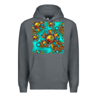 Rock western sunset sunflowers seamless pattern Premium Hoodie - HRA Design Shop