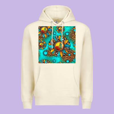 Western Sunset Sunflowers Seamless Pattern Premium Hoodie Designed By Hra Design Shop
