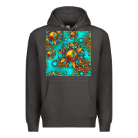 Smoke western sunset sunflowers seamless pattern Premium Hoodie - HRA Design Shop