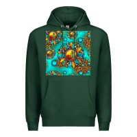 Sports Green western sunset sunflowers seamless pattern Premium Hoodie - HRA Design Shop