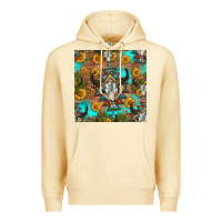 Aztec Bull Skull Seamless Pattern Premium Hoodie | Teevron