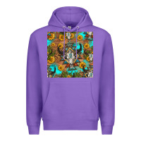 Purple aztec bull skull seamless pattern Premium Hoodie - HRA Design Shop