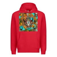 Red aztec bull skull seamless pattern Premium Hoodie - HRA Design Shop
