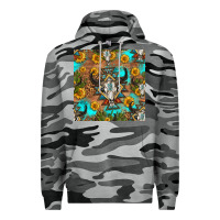 Slate Camo aztec bull skull seamless pattern Premium Hoodie - HRA Design Shop
