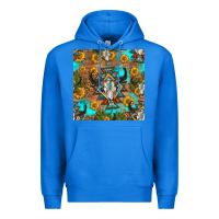 True Royal aztec bull skull seamless pattern Premium Hoodie - HRA Design Shop