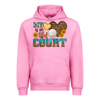 Fuchsia Pink my heart is on that court Urban Hoodie - HRA Design Shop
