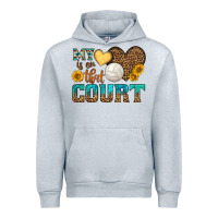 Heather Grey my heart is on that court Urban Hoodie - HRA Design Shop