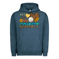Pigment Midnight Navy my heart is on that court Urban Hoodie - HRA Design Shop