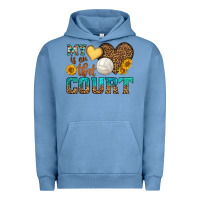 Pigment Pebble Blue my heart is on that court Urban Hoodie - HRA Design Shop