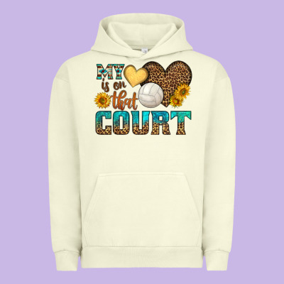 My Heart Is On That Court Urban Hoodie Designed By Hra Design Shop