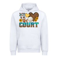White my heart is on that court Urban Hoodie - HRA Design Shop