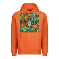 Carrot aztec bull skull seamless pattern Premium Hoodie - HRA Design Shop