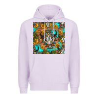 Lilac aztec bull skull seamless pattern Premium Hoodie - HRA Design Shop