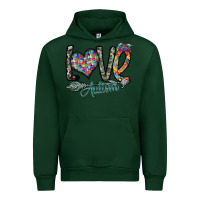 Forest Green love autism Urban Hoodie - SublimationCraftShop