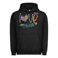 Pigment Black love autism Urban Hoodie - SublimationCraftShop