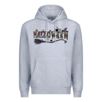 Heather Grey halloween Premium Hoodie - CowhideDigitalArt