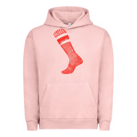 Pigment Salmon red sock fa element 2 Urban Hoodie - FaDigitalArtStudio