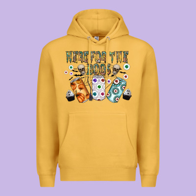 Here For The Boos Premium Hoodie Designed By Cowhidedigitalart